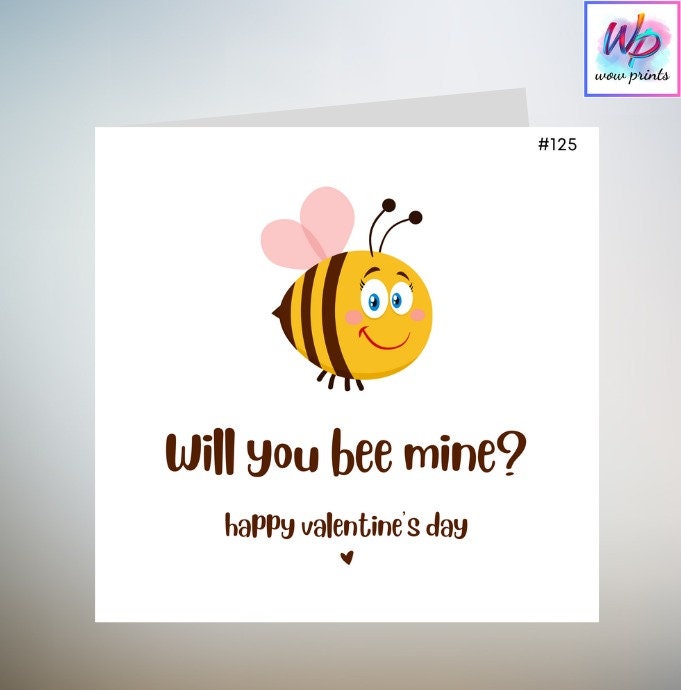 Handmade Valentine's Day Card will you be mine personalised 6x6