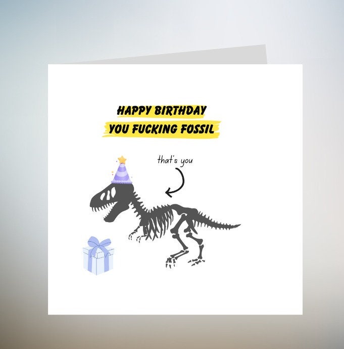 Personalised Dinosaur Happy Birthday Greetings Card 6x6