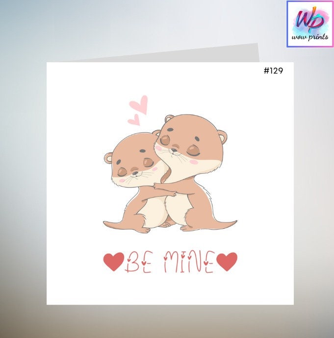 Handmade Valentine's Day Card personalised be mine 6x6