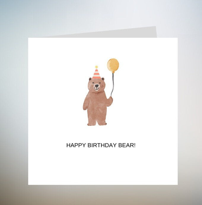 Birthday Bear Card 6x6