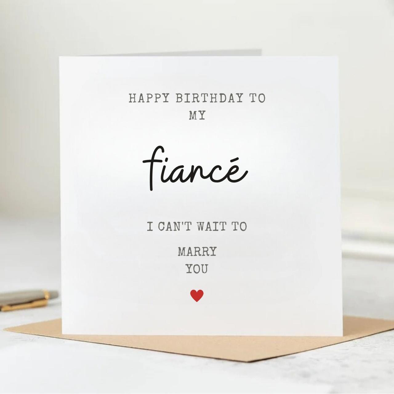 Birthday Card for Fiancé | Happy Birthday Fiance 6x6