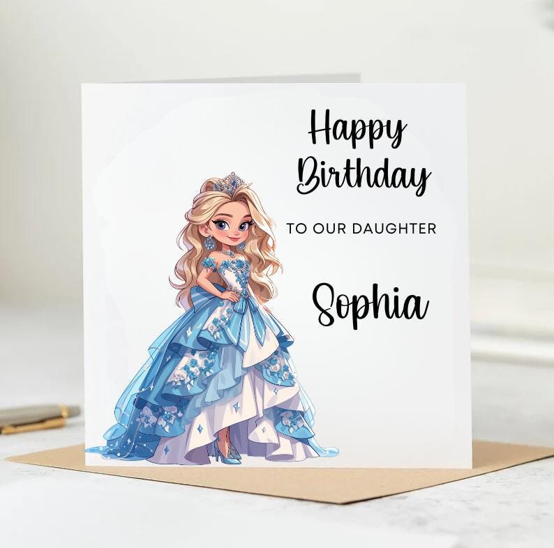 Birthday Card Girl Granddaughter Daughter Niece Goddaughter 6x6