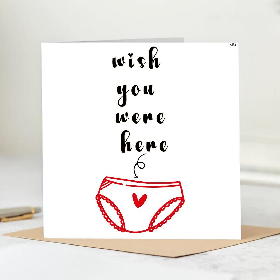 Wish You Were Here Long Distance Relationship Card 6x6