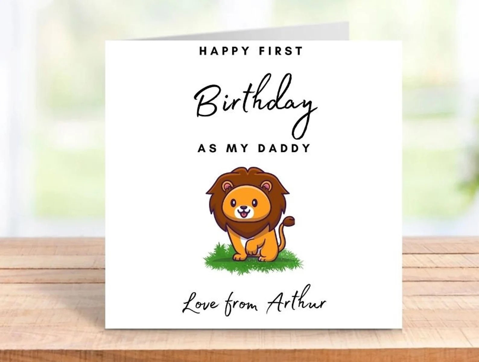 Personalised First Birthday As My Daddy Card  New Daddy Birthday Card 1st As My Daddy Birthday Card