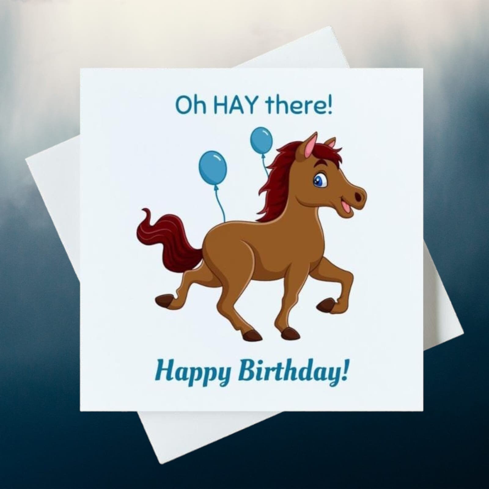 Horse Happy Birthday Card, Greetings Card, Horse Lover, Pony Lover 6x6