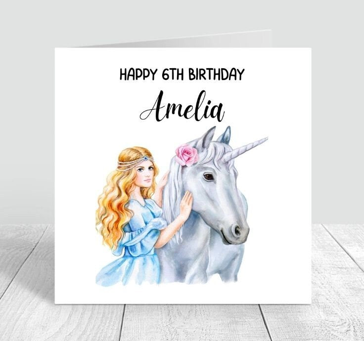 6th Daughter Birthday Card, Personalised Birthday Card For Daughter, Special Daughter Card, Cute Birthday Card For Girl, Birthday Card 6x6