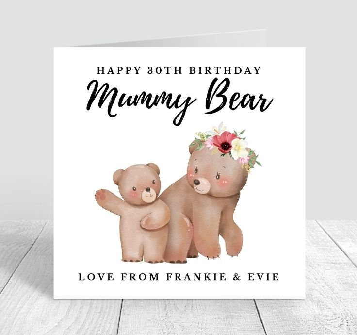 Personalised |Mum And Me Card, Happy Birthday Card For Mum, Mummy Birthday 6x6