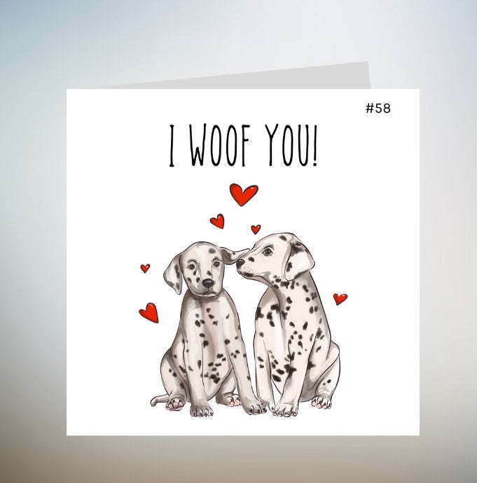 I Woof You Lots Card |Card From The Dog|Card For Her Or Him|Dog Anniversary Card | Pet Owner Card | Thank You From The Dog | Minimal 6x6