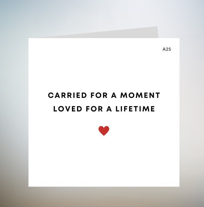 Baby Loss Card, Sympathy Card, Baby Loss, Stillbirth, Miscarriage Card, Thinking of you Card, Keepsake Baby Loss Card, Sorry for your loss