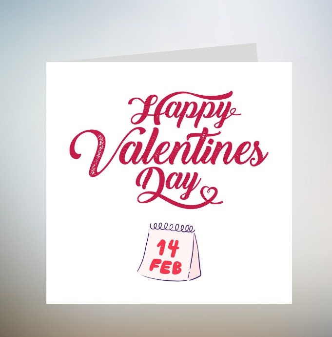 Cute Valentines Day Card For Boyfriend, Husband Valentines Day Card, Happy Valentines Day Card For Him, Partner Valentines Day Card 6x6