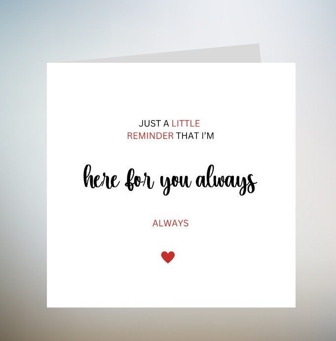 Sympathy Card | I Will Always Be Here | Sad Card| 6x6