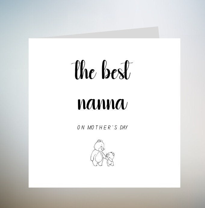 The Best Nana Mothers Day Card, Mothers Day Card For Nana, Card For Grandparent, Grandma Mothers Day Card, Personalised Mothers Day Card 6x6