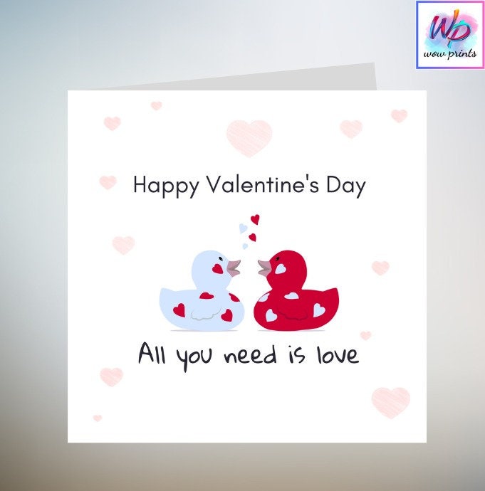 Valentines Day Card, Happy Valentines Day Card For Boyfriend, Girlfriend Valentines Day Card, Husband Valentines Day Card 6x6