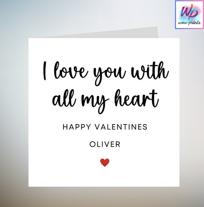 Valentines Day Card For Boyfriend, Husband Valentines Day Card, Wife Valentines Day Card, Cute Valentines Day Card For Girlfriend,6x6