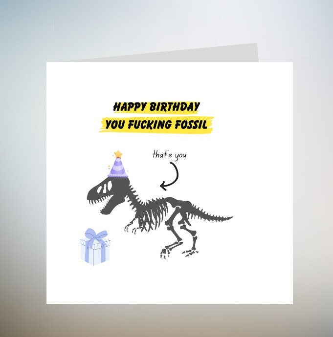 Personalised Dinosaur Happy Birthday Greetings Card 6x6