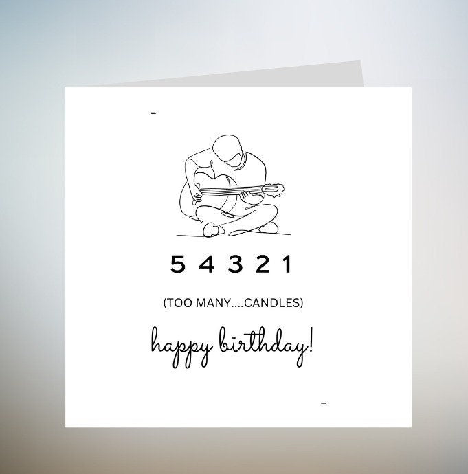 Personalised Guitar Birthday Card, Card For Special Son, Grandson,Friend,Husband Personalised Birthday Card,Perfect for any Guitar Lover 6x6