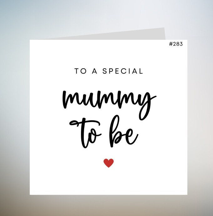 Happy Mother's Day Mummy-to-be Card - Hearts - Personalised Card 6x6