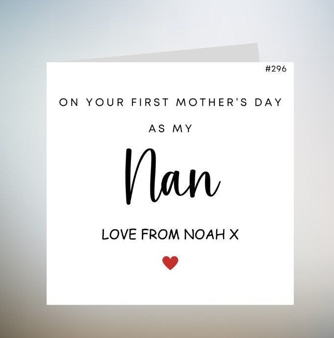 Personalised Mothers Day Card For Nana, Nana Mothers Day Card, Mothers Day Card For Grandma, Grandparent Mothers Day Card, Mothers Day 6x6