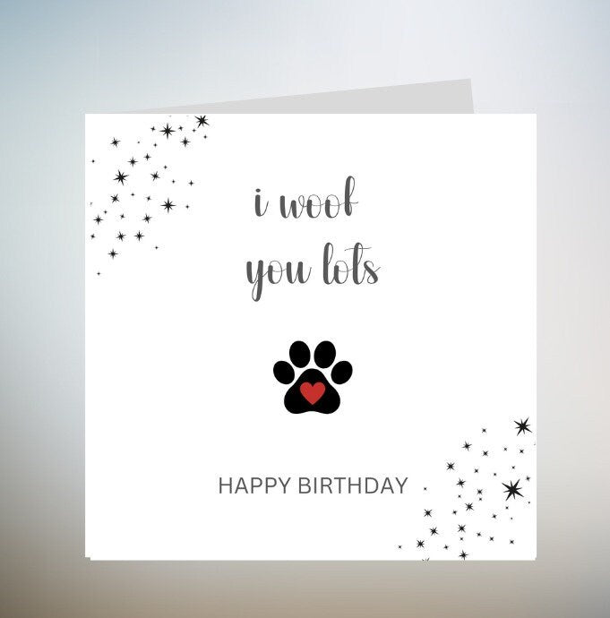 Dog Dad Birthday Card - Happy Birthday to the best Dog Daddy in the world - Birthday Cards from the dog Pet Cards Dog Owners Birthday Card