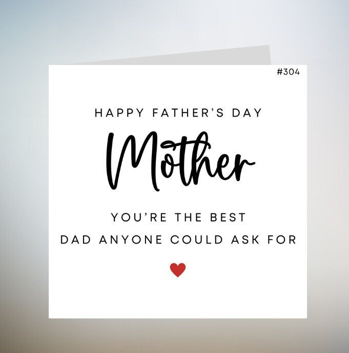 Dad Mothers Day Card - Happy Mothers Day to the best Dad - Mothers Day Card For Dad Single Dad Mothers Day Card Single Parent Cards 6x6