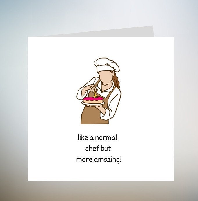 Personalised Birthday Card for a chef, Happy Birthday Chef Personalised Card, Personalised Birthday Card 6x6