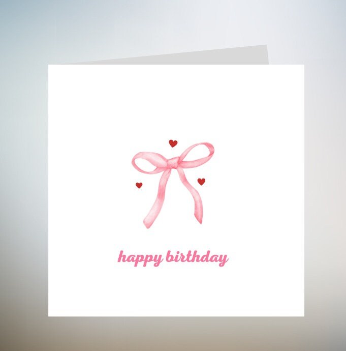 Personalised birthday card, Happy Birthday, Birthday card for her or him , Name card/6x6