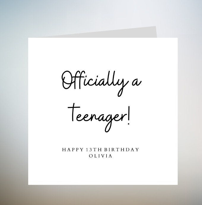 Personalised Teenager birthday card /bestfriend birthday card, Happy Birthday, Birthday card for her, Name card/6x6