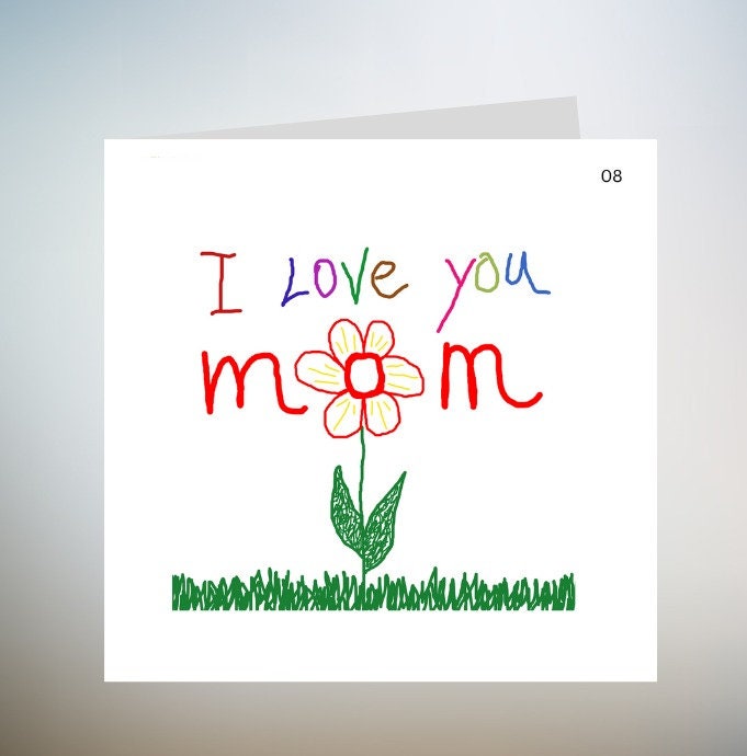 I Love You Mom , Mothers Day Card, Mothers Day Card, Card For Mothers Day, Special Card For Mothers Day, Mothers Day 6x6