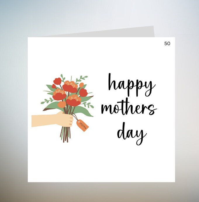 Happy Mothers Day, Card For Mothers Day, Mothers Day Card, Personalised Mothers Day Card, Mothers Day Card 6x6
