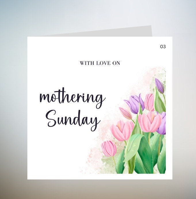 On Mothering Sunday Card Mothers Day, Mothers Day Card, Mothers Day Card, Card For Mothers Day, Special Card For Mothers Day,Mothers Day 6x6