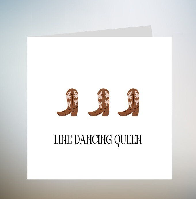 Line dancing queen, Cowboy boots, Line dance, Country Western themed, Barn dance, Cowgirl, Made to order 6x6