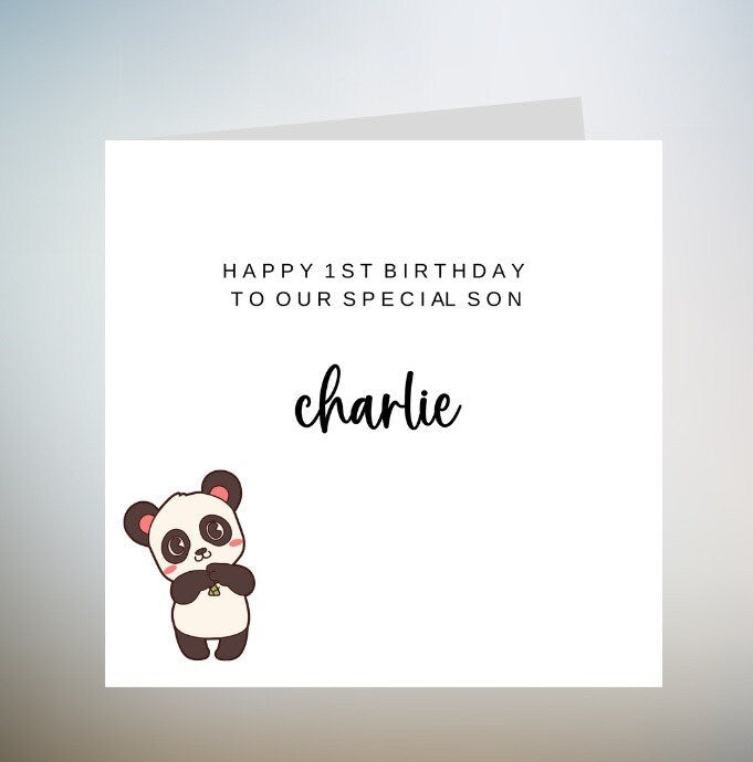 Cute Animal Ride 1st Birthday Card For A Son | Personalised Birthday Card | Happy 1st Birthday Card | Boys Birthday Card | Any Age 6x6