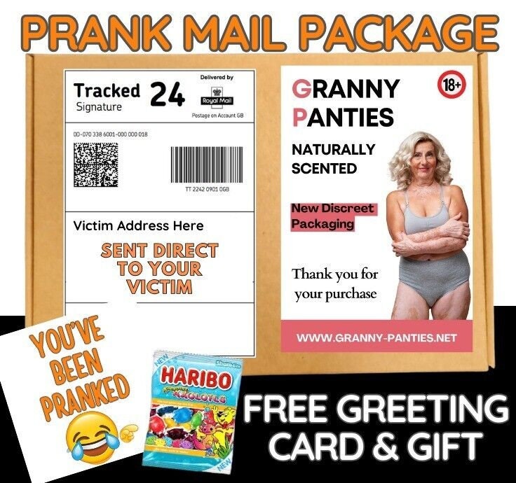 Prank Funny GRANN Y PANTI E Post Prank Mail Postal Package Adult t Joke Birthday