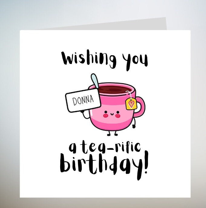 Personalised Birthday Card - Happy Birthday To My Best Tea, Bestie Card, Best Friend 6x6