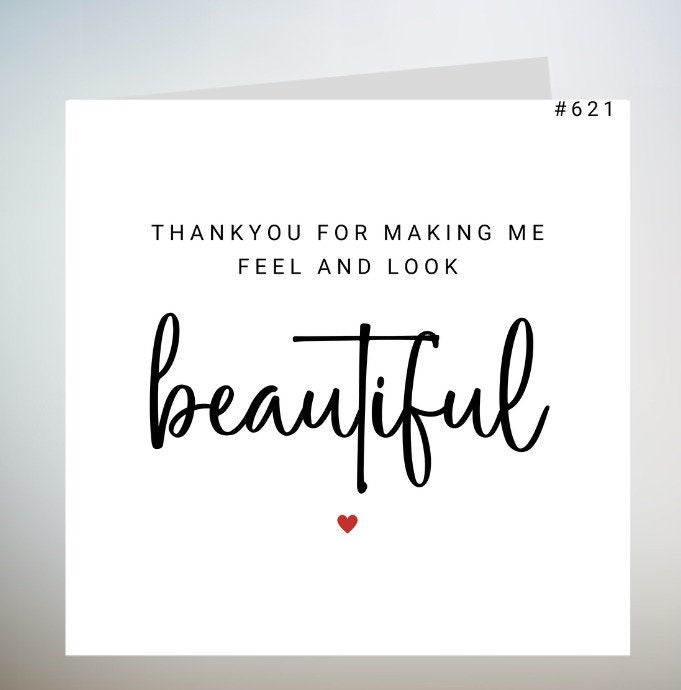 Thank You For Making Me Look And Feel Beautiful, Wedding Thank You Card For Hair Stylish, Hair Dresser Thank You Card, Make Up Artist 6x6