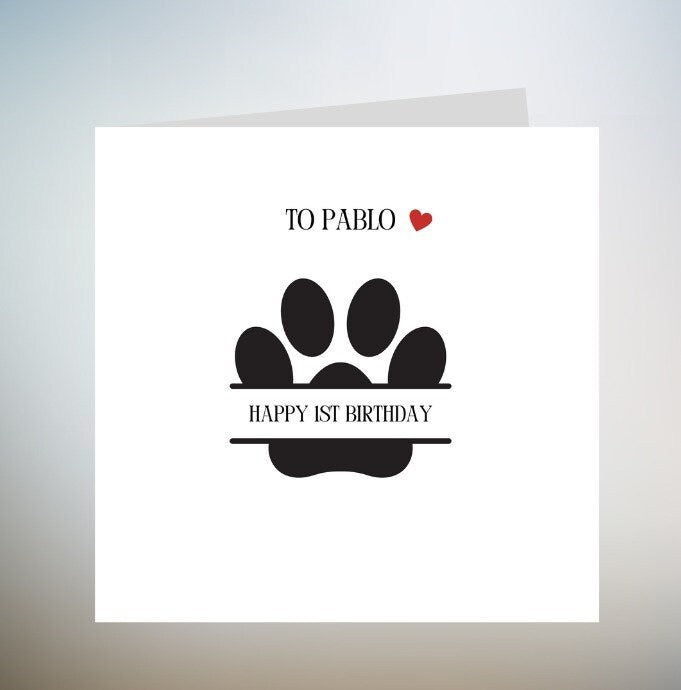 Personalised Dog Birthday Card, Birthday Card for Dog, Happy Woofday, Any Age 6x6