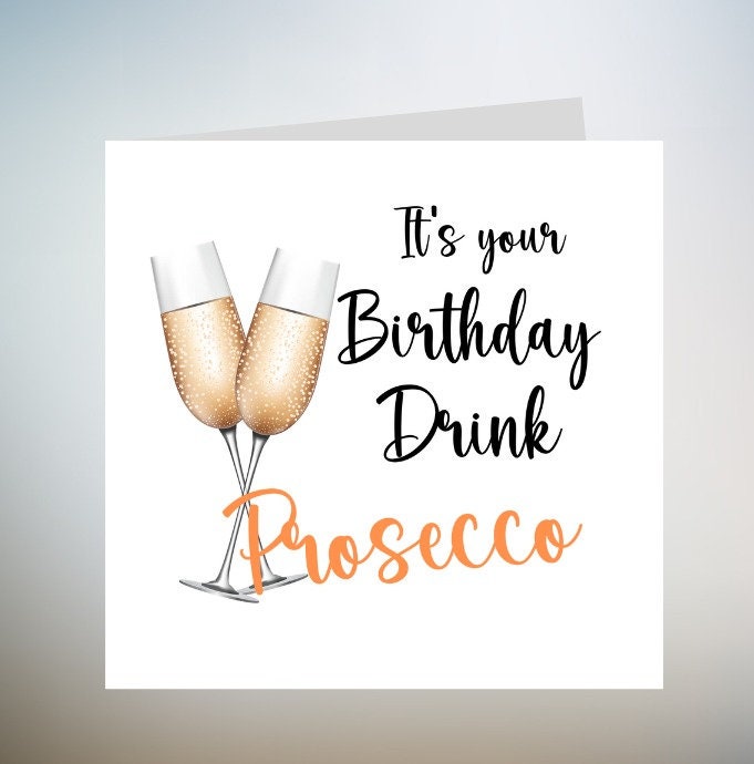 Personalised Rose Wine Birthday Card, Humorous Birthday Card, Funny Birthday Card, Rose Tinted Glasses Card, Cocktail Card 6x6