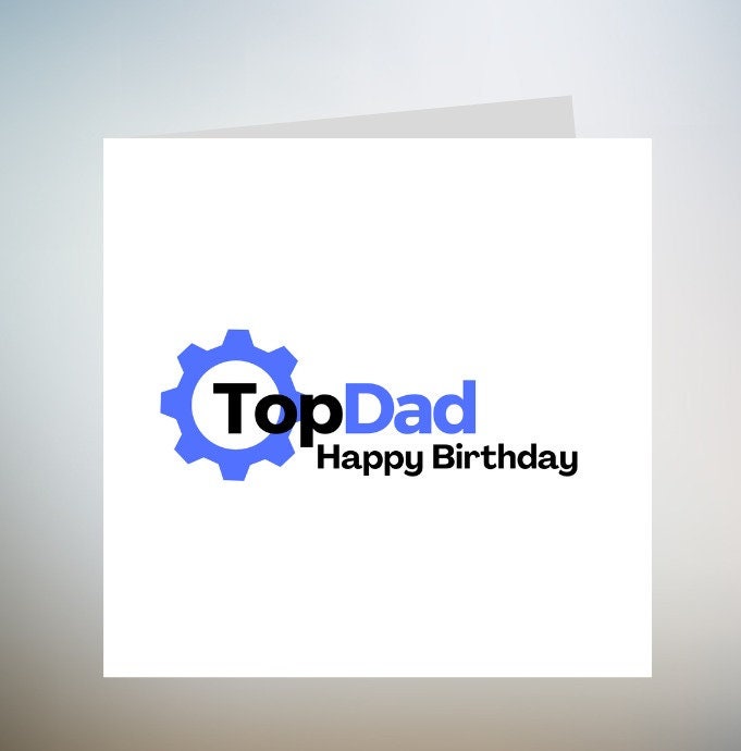 Funny Top Dad Card - movie inspired card for dads - retro eighties card - film buff father's day card - best dad birthday card 6x6