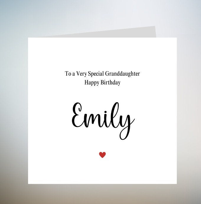 Granddaughter Birthday Card , Birthday Card For Granddaughter, Amazing Granddaughter Card, Special Birthday Card, Birthday Card 6x6