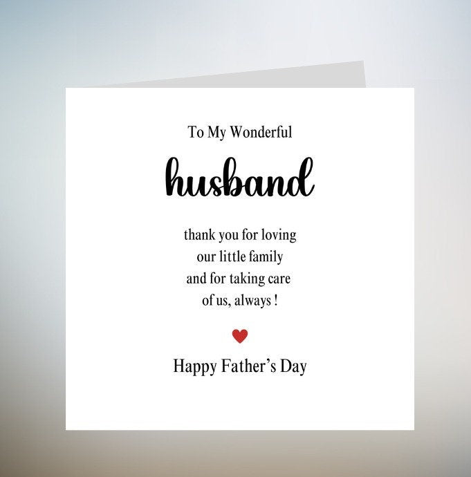 Happy Fathers Day To My Husband, Husband Fathers Day Card, Fathers Day Card For Husband, Best Dad And Husband, Partner Fathers Day Gift 6x6