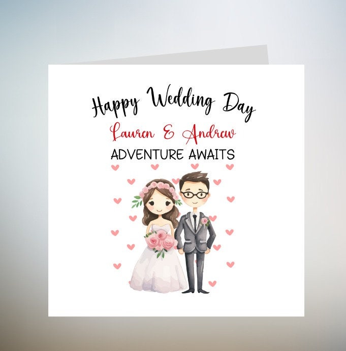 Wedding Day Card, On Your Wedding Day Card, Congratulations Wedding Card, On Your Wedding Day, Happy Wedding Day Card, Wedding Gift Card 6x6