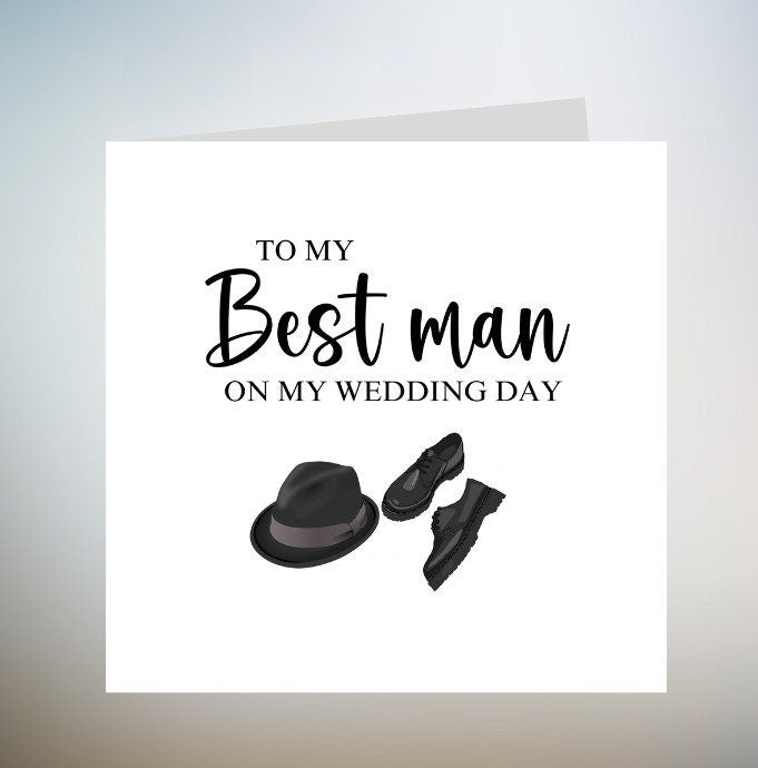 Personalised Best Man Thank You Card, Any Name, With Envelope, Best Man, 6x6