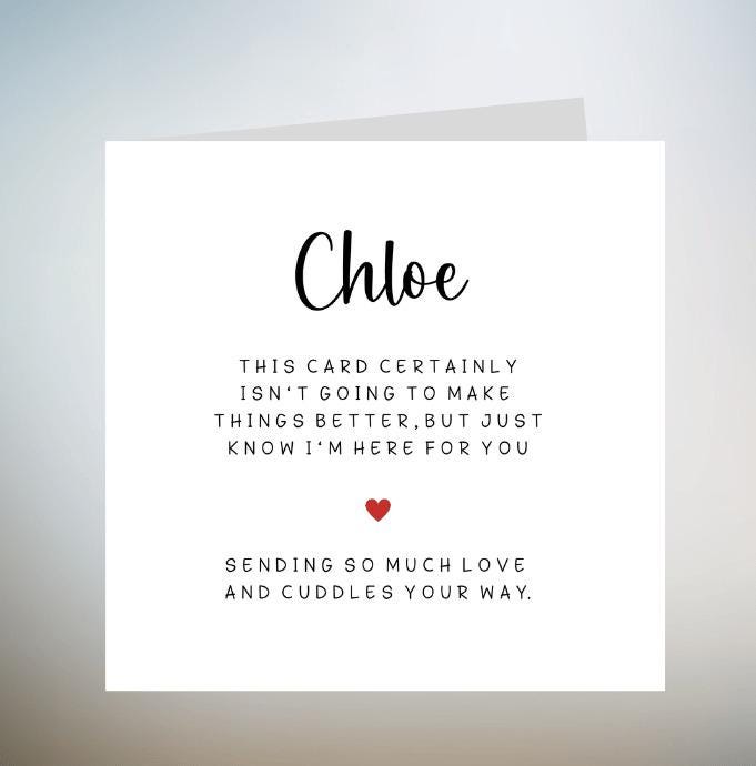 Personalised sending love to someone | Greeting card | sending you so much love and cuddles card 6x6