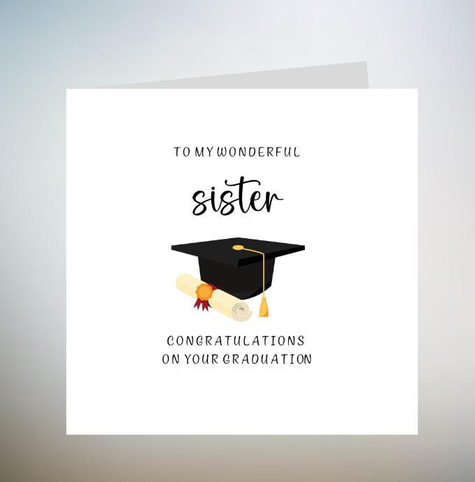 Personalised Graduation Card, Class of 2024 Card, Celebration Card, University Card, Graduated, Congratulations On Your Graduation, 6x6