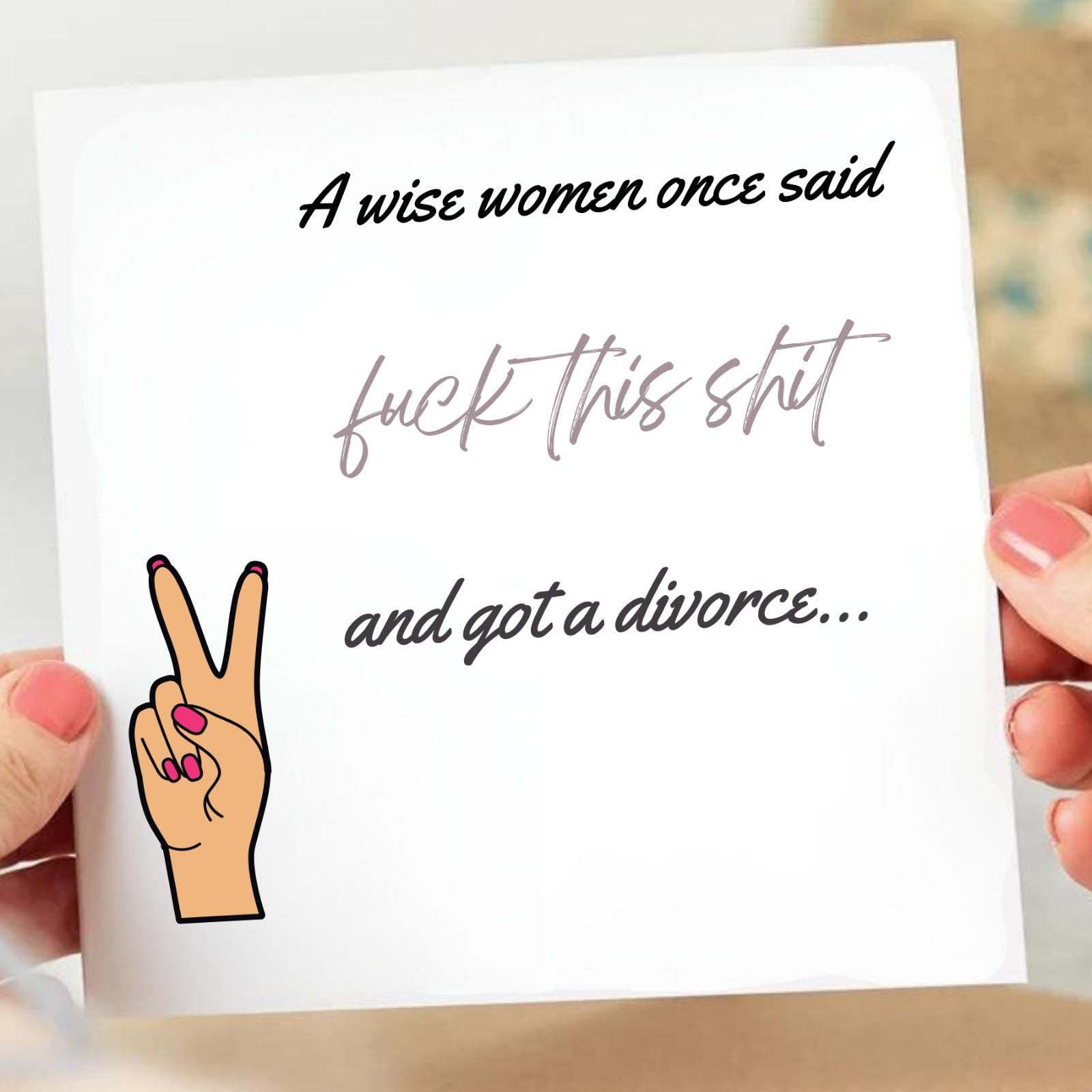Personalised Divorce Card | Funny Divorce Card |Break Up Card |Funny Card 6x6