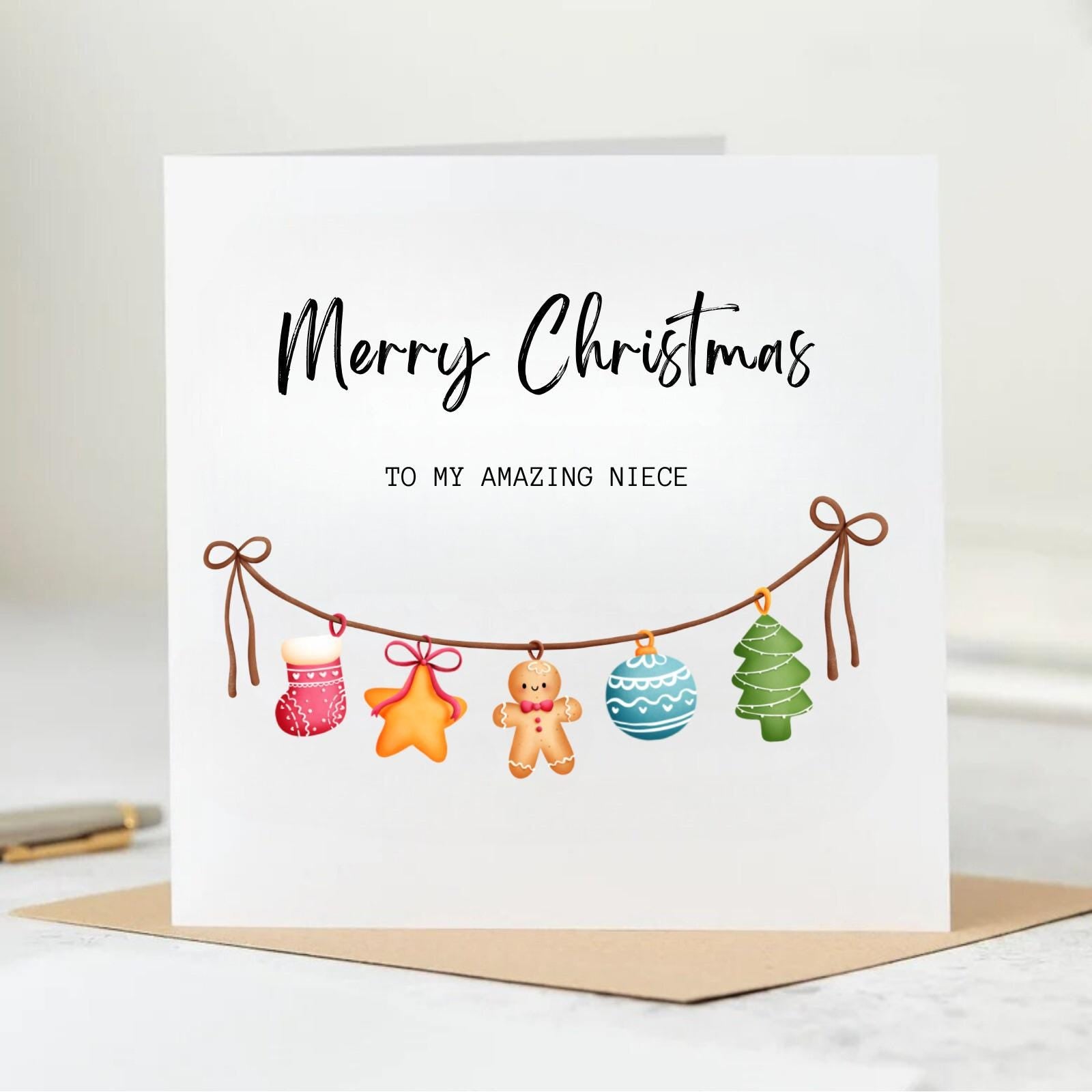 Niece Birthday Card, Greeting Card for Niece, Happy Birthday to my amazing Niece, Birthday cards for family, niece cards 6x6