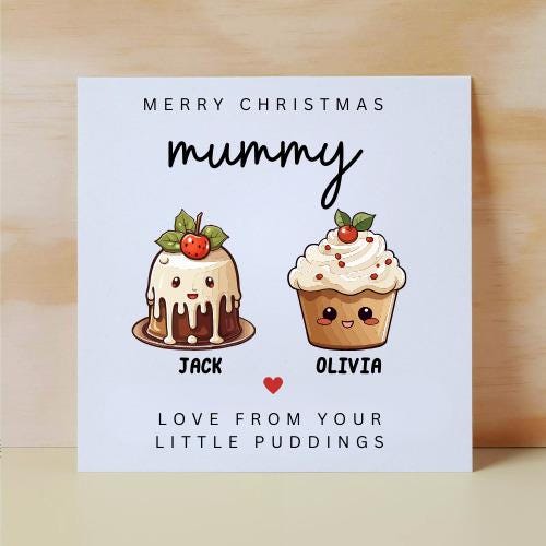 Merry Christmas Mum Card, Mum Christmas Card, Christmas Card For Mum, Mummy, Parent Christmas Card, Simple Christmas Card, Xmas Card 6x6
