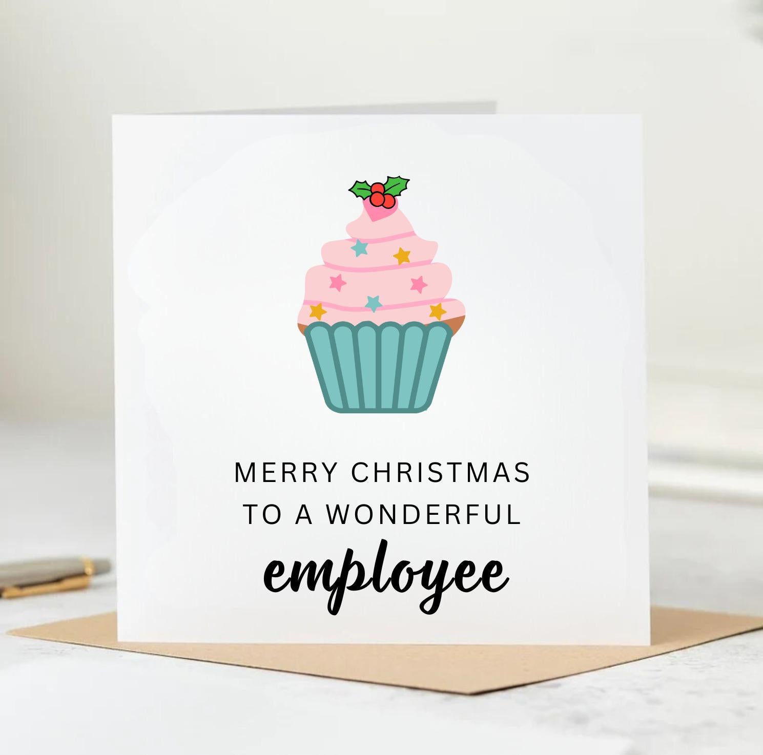 Wonderful Employee Christmas Card, Personalised Card 6x6