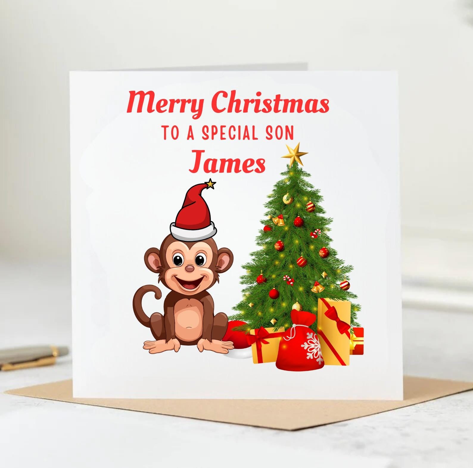 Personalised Christmas Card-Christmas Card For Mum, Dad, Family, Friends-Christmas Gift For Family and Friends-Christmas Card 6x6