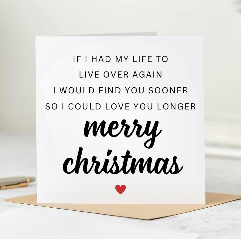 Boyfriend Christmas Card, Partner Christmas Card, One I Love Christmas Card, Girlfriend Christmas Card, Christmas Card Boyfriend, 6x6